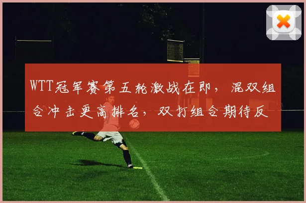 WTT冠军赛第五轮激战在即，混双组合冲击更高排名，双打组合期待反弹